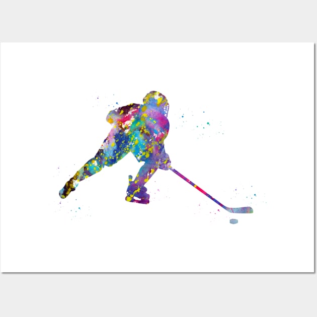 Hockey player Wall Art by erzebeth